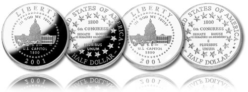 2001 Capitol Visitor Center Half Dollar Clad Coin (Proof and Uncirculated) 2001 Capitol Visitor Center Half Dollar Clad Coin (Proof and Uncirculated)