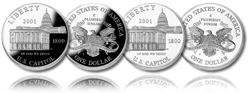 2001 Capitol Visitor Center Silver Dollar (Proof and Uncirculated) 2001 Capitol Visitor Center Silver Dollar (Proof and Uncirculated)