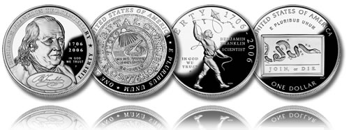 2006 Benjamin Franklin Commemorative Silver Dollars (Proof) 2006 Benjamin Franklin Commemorative Silver Dollars (Proof)