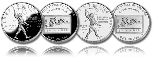 2006 Benjamin Franklin Scientist Silver Dollar (Proof and Uncirculated) 2006 Benjamin Franklin Scientist Silver Dollar (Proof and Uncirculated)