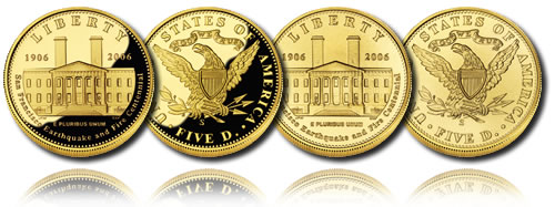 2006 San Francisco Old Mint $5 Gold Coin (Proof and Uncirculated) 2006 San Francisco Old Mint $5 Gold Coin (Proof and Uncirculated)