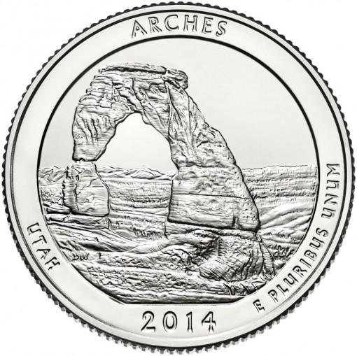 2014 Arches National Park Quarter - Uncirculated