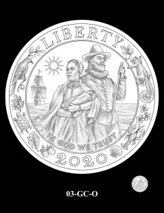 2020 Mayflower Gold Coin Candidate Design 03-GC-O