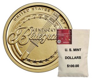 Bag of 2022-D American Innovation Dollars for Kentucky