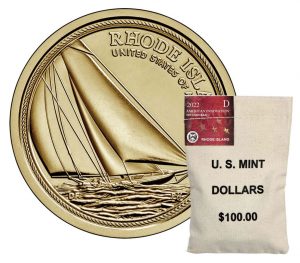Bag of 2022-D American Innovation Dollars for Rhode Island