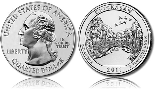 Chickasaw National Recreation Area Silver Uncirculated Coin Chickasaw National Recreation Area Silver Uncirculated Coin