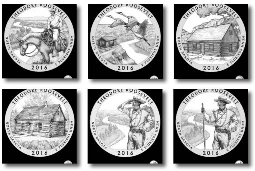 Design candidates for the 2016 Theodore Roosevelt National Park Quarter