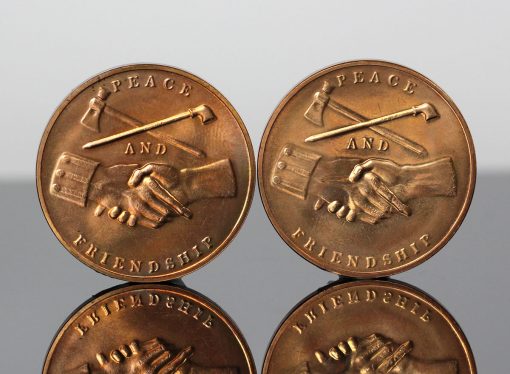 George Washington and John Adams Presidential Bronze Medals - Reverses