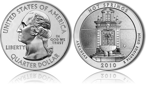 Hot Springs National Park Silver Uncirculated Coin Hot Springs National Park Silver Uncirculated Coin