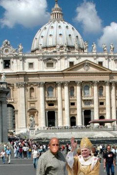 Mike Hunt making friends with the Pope.jpg