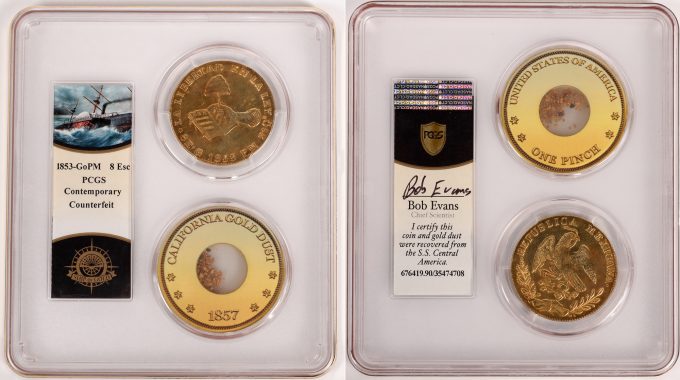 PCGS encapsulated fake 1853 Mexico 8 Escudos