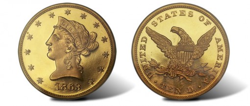 Rare Gem Proof Deep Cameo 1863 Eagle Rare Gem Proof Deep Cameo 1863 Eagle
