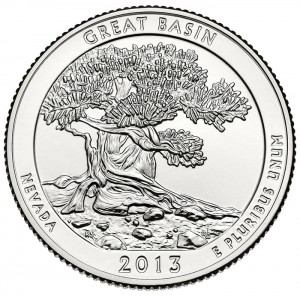 Reverse side of Great Basin Quarter