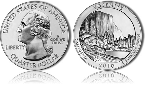 Yosemite National Park Silver Uncirculated Coin Yosemite National Park Silver Uncirculated Coin
